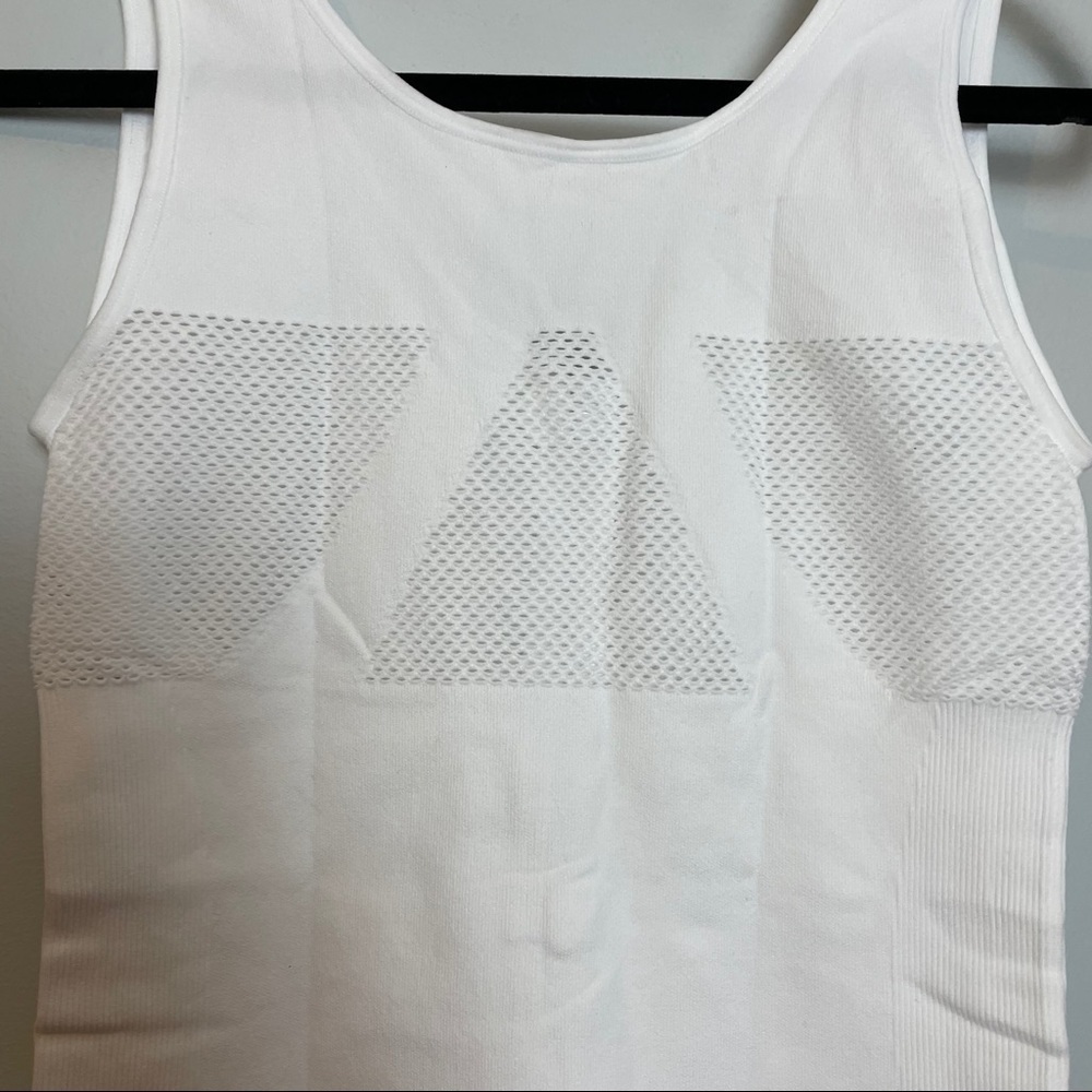 White Cooling Nylon Tank with Full Front Zipper - Picture 7 of 13
